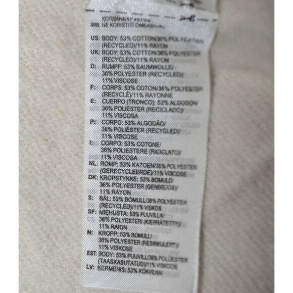 Adidas Ladies 3 Stripe Beige Tan Pullover Sweatshirt Size S Logo Athletic Casual - Picture 7 of 8